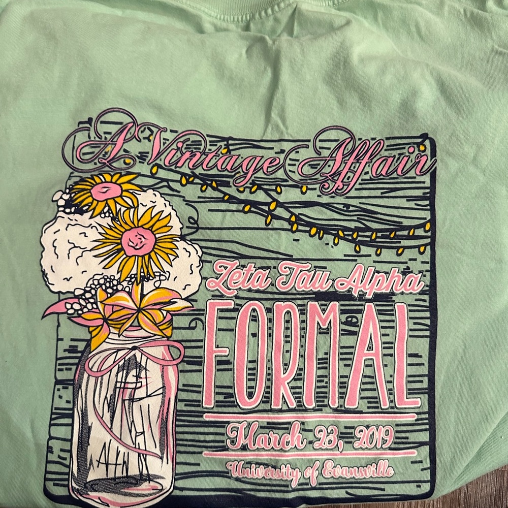 Zeta Tau Alpha (ZTA) long sleeve tee.